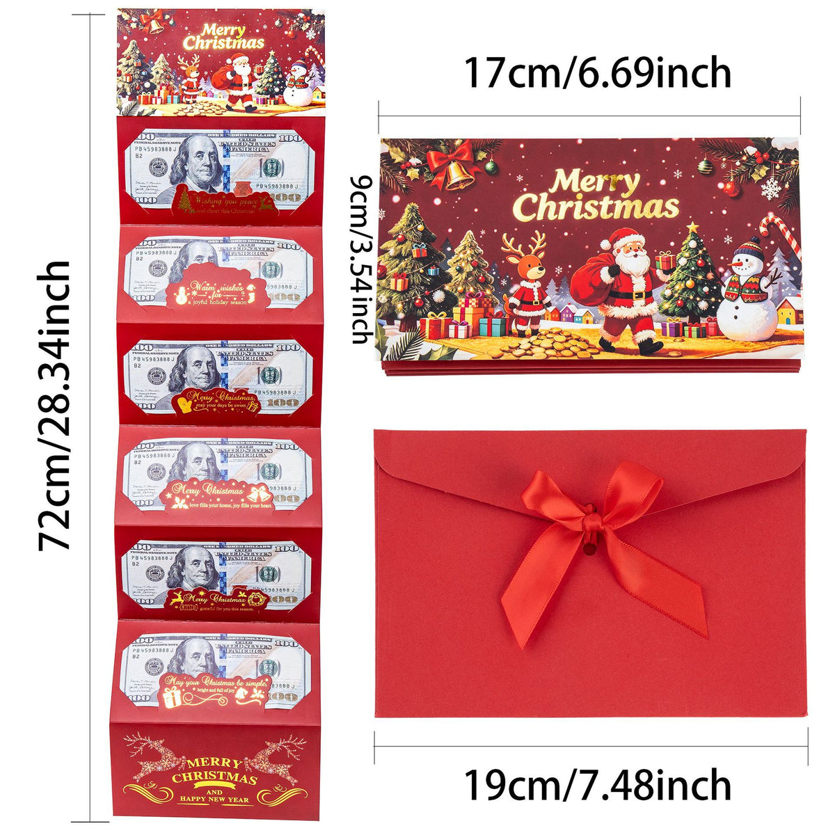 Christmas Dollar Red Envelope Party Money Box