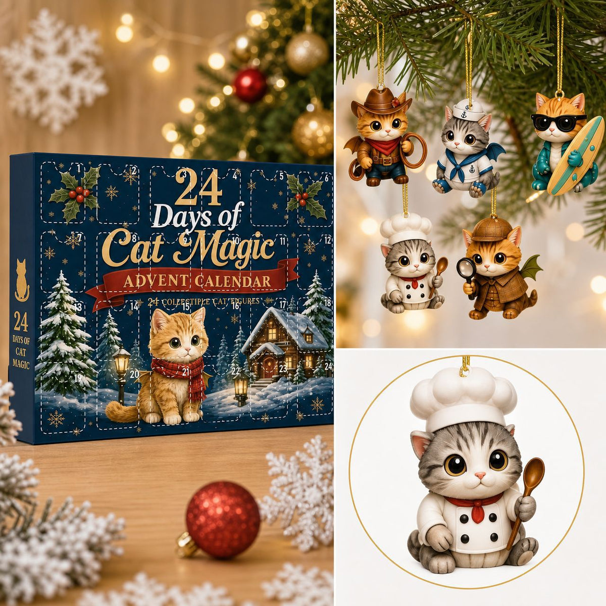 Advent Calendar Blind Box Christmas Countdown Cat Gift