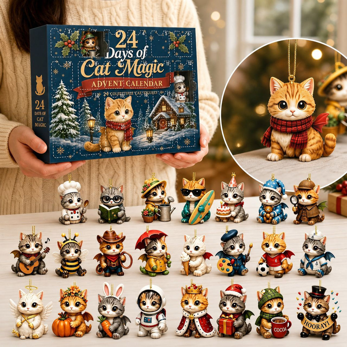 Advent Calendar Blind Box Christmas Countdown Cat Gift